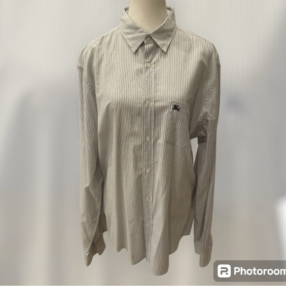 *Authentic* Men’s Burberry Brit Casual Pinstripe Shirt Sz XXL - Picture 5 of 14